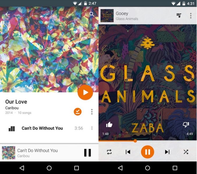 Reproductores de música para Android - Google Play Music