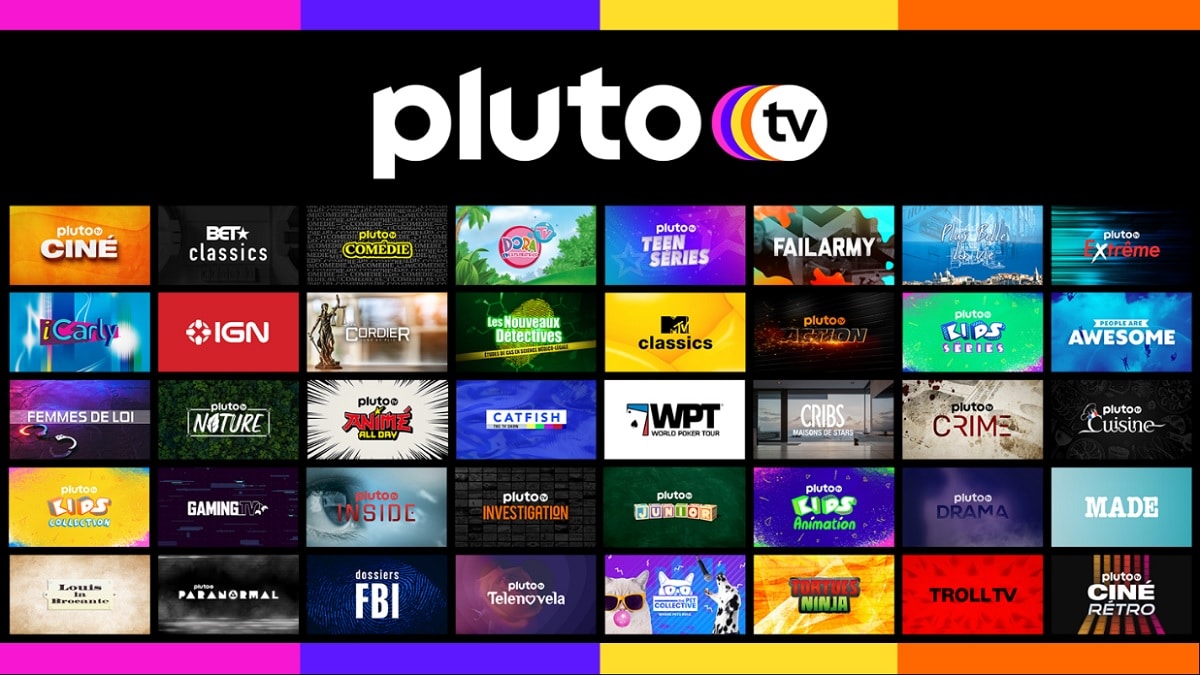 Qué canales gratis incluye Pluto TV