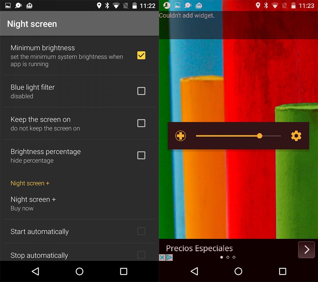 Night screen screenshot Protege tu vista con estas diez apps de filtros de luz para Android