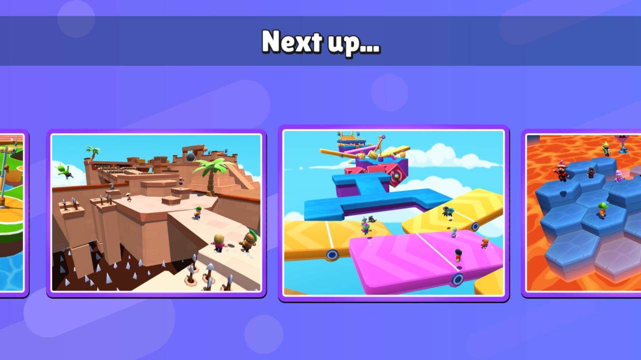 Screenshot of the different levels of Stumble Guys