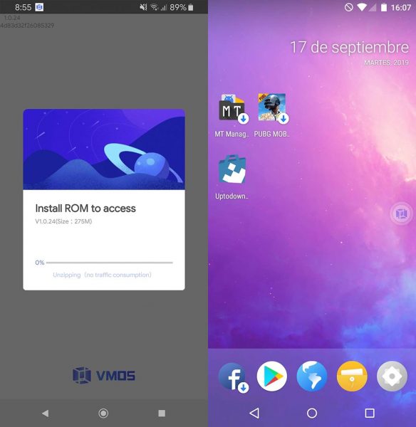 VMOS screenshot 1 Cómo virtualizar Android dentro de nuestro propio smartphone