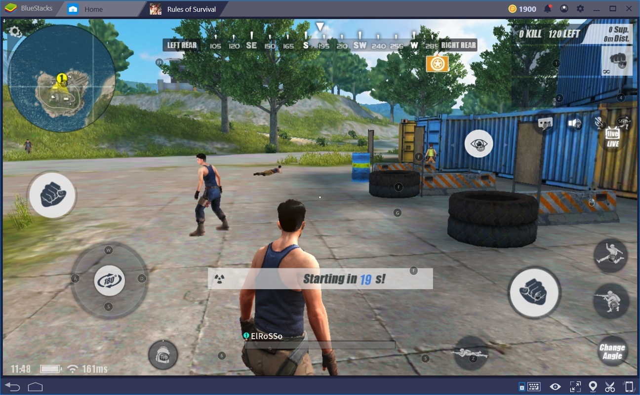 BlueStacks playing Rules of Survival