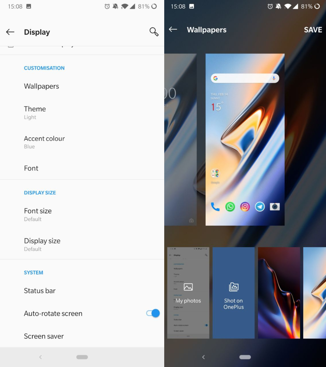 How to change the wallpaper on an Android smartphone