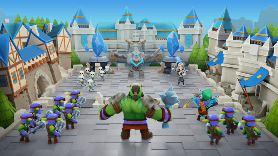 Clash of Wizards: battle taking place in a castle.