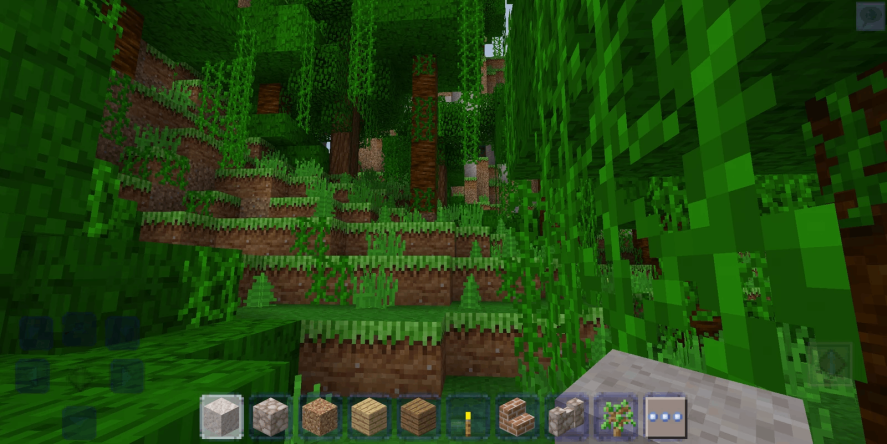 Craftsman screenshot of a cube-shaped forest