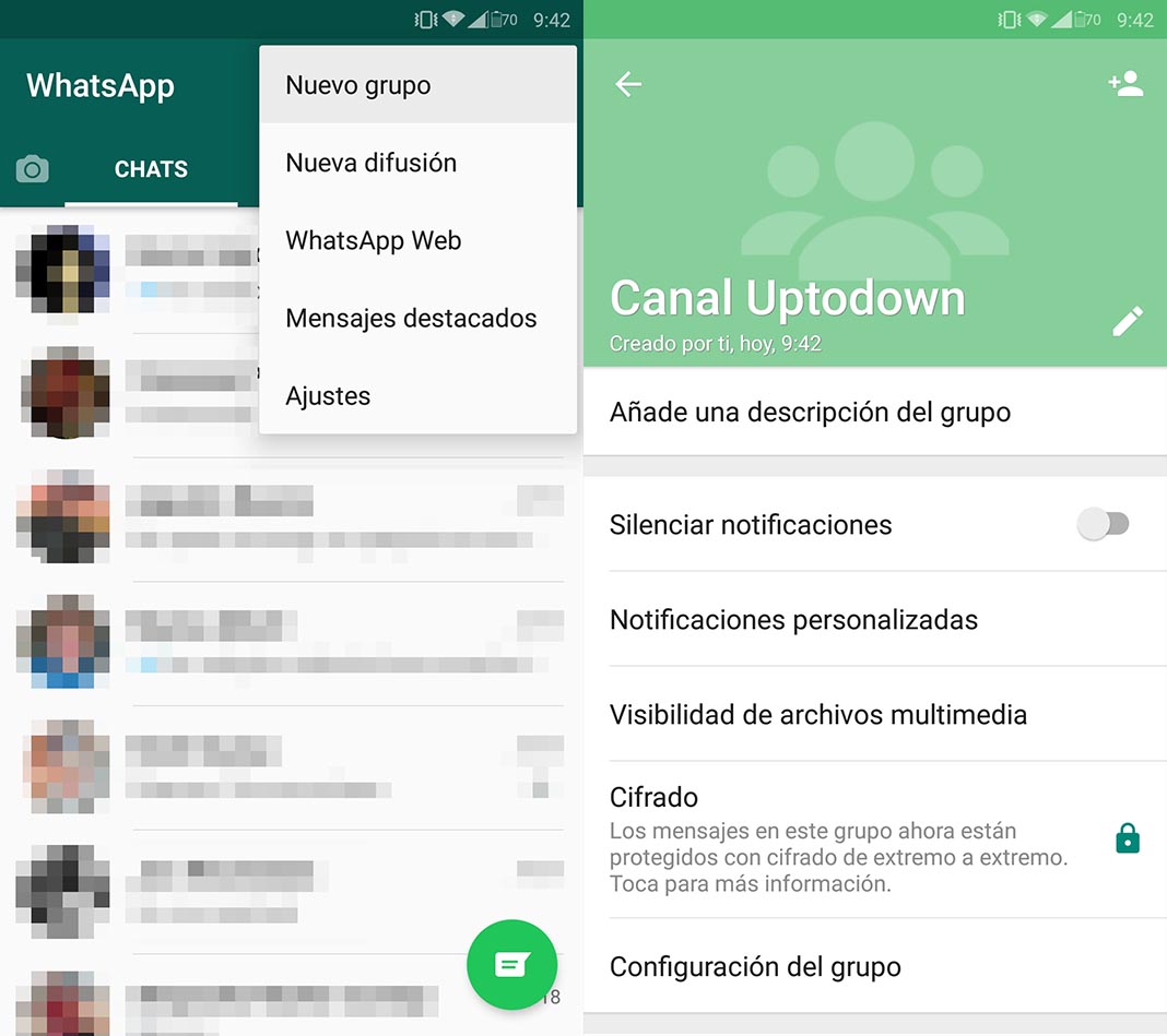 Como crear un grupo en WhatsApp