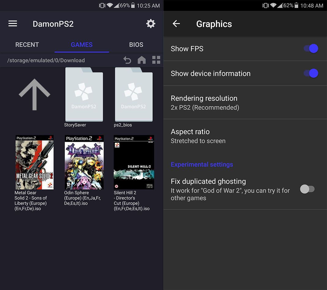damonps2 screenshot 1 DamonPS2 es un emulador real de Playstation 2 para Android
