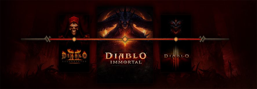 Promo image of all Diablo saga titles