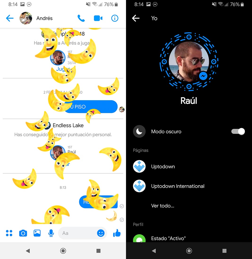 facebook messenger screenshots Cómo activar el modo oscuro en Facebook Messenger [Actualizado]