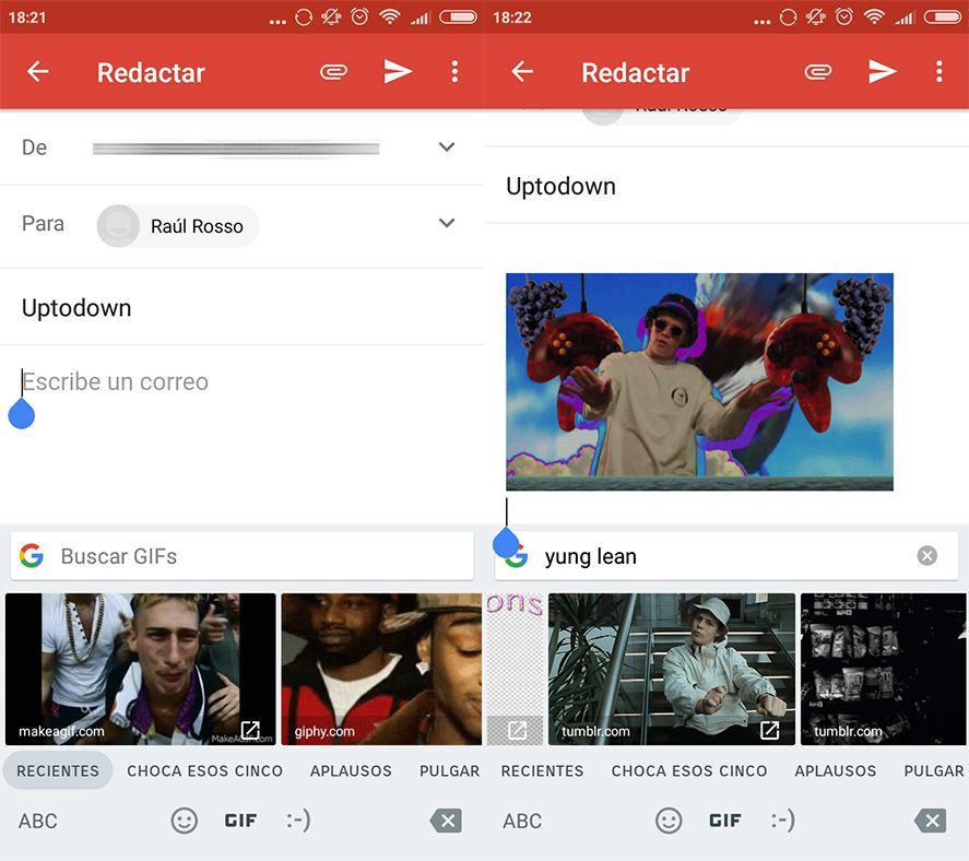 gmail gif screenshot Gmail is the latest app to get GIF support on Gboard