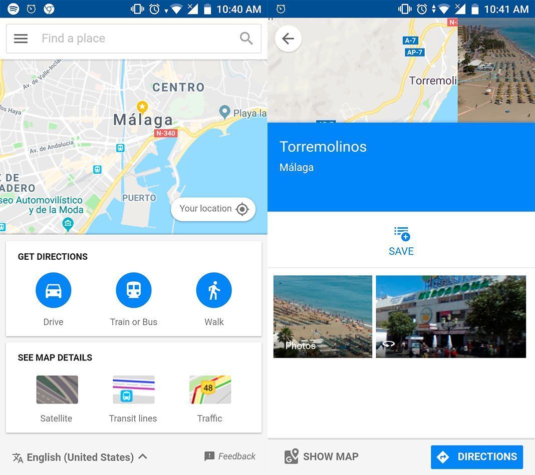 google maps go screenshot Estas son las apps de Android Go ya disponibles para descargar