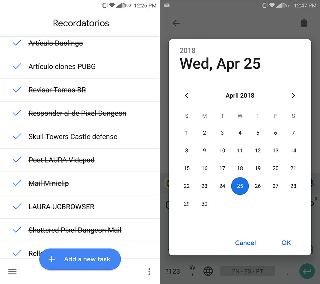 google tasks screenshot 1 Google Tasks por fin tiene app oficial para Android