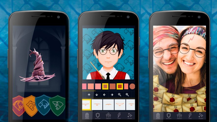 Three PotterZone screenshots on a mobile device.