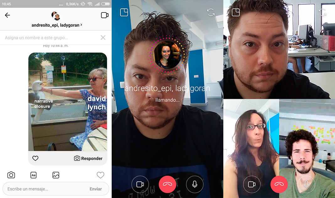 instagram videollamada screenshot es Instagram now offers private video chat