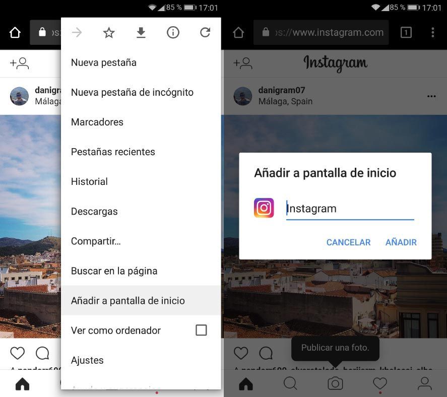 instagram web 3 Cómo publicar fotos en Instagram desde cualquier PC