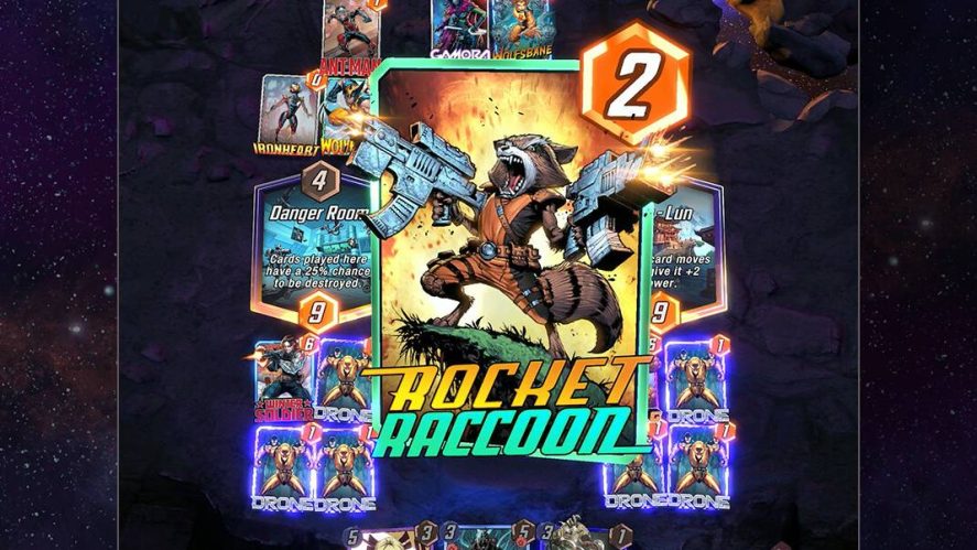 Rocket Racoon card in Marvel Snap.