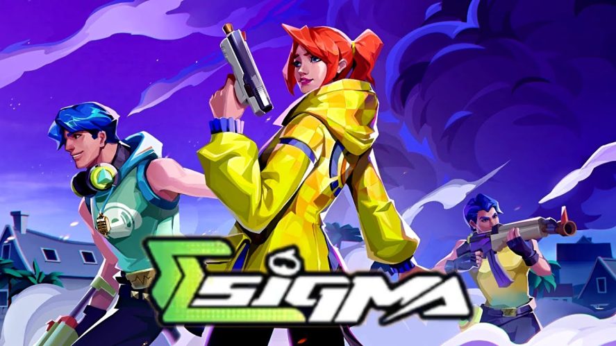 SIGMA promo image showing three characters holding weapons