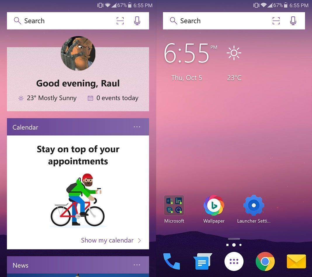 microsoft launcher screenshots 1 Microsoft completely revamps its Android launcher