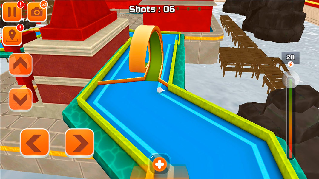 Mini Golf 3D City Stars Arcade screenshot: Obstacle course