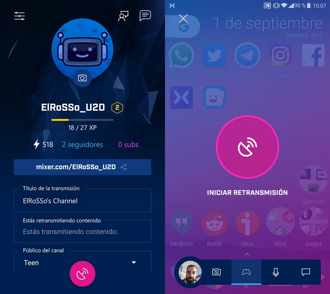 mixer screenshots Mixer, the Microsoft app for broadcasting gameplays online, is now out