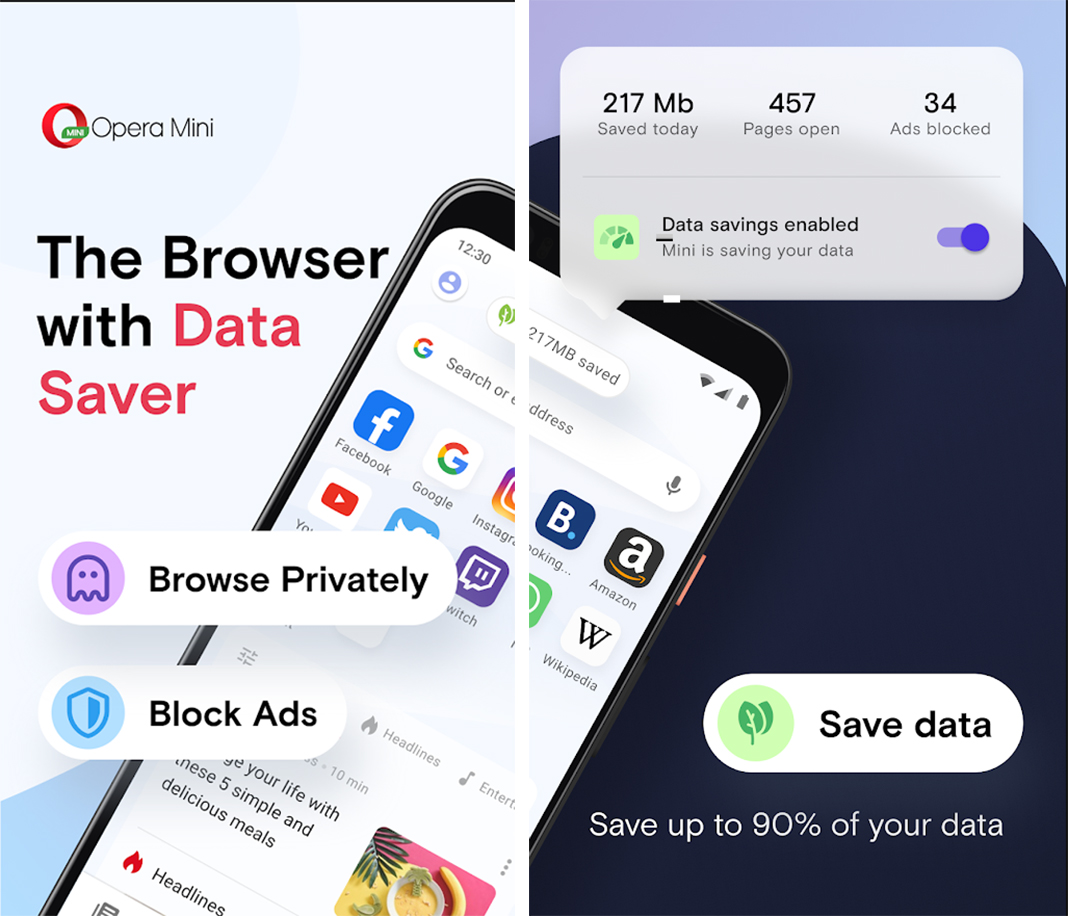 opera mini EN The 5 best lightweight browsers for your Android smartphone
