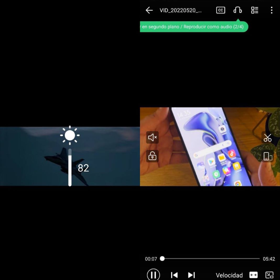 PLAYit's brightness and cropping tools