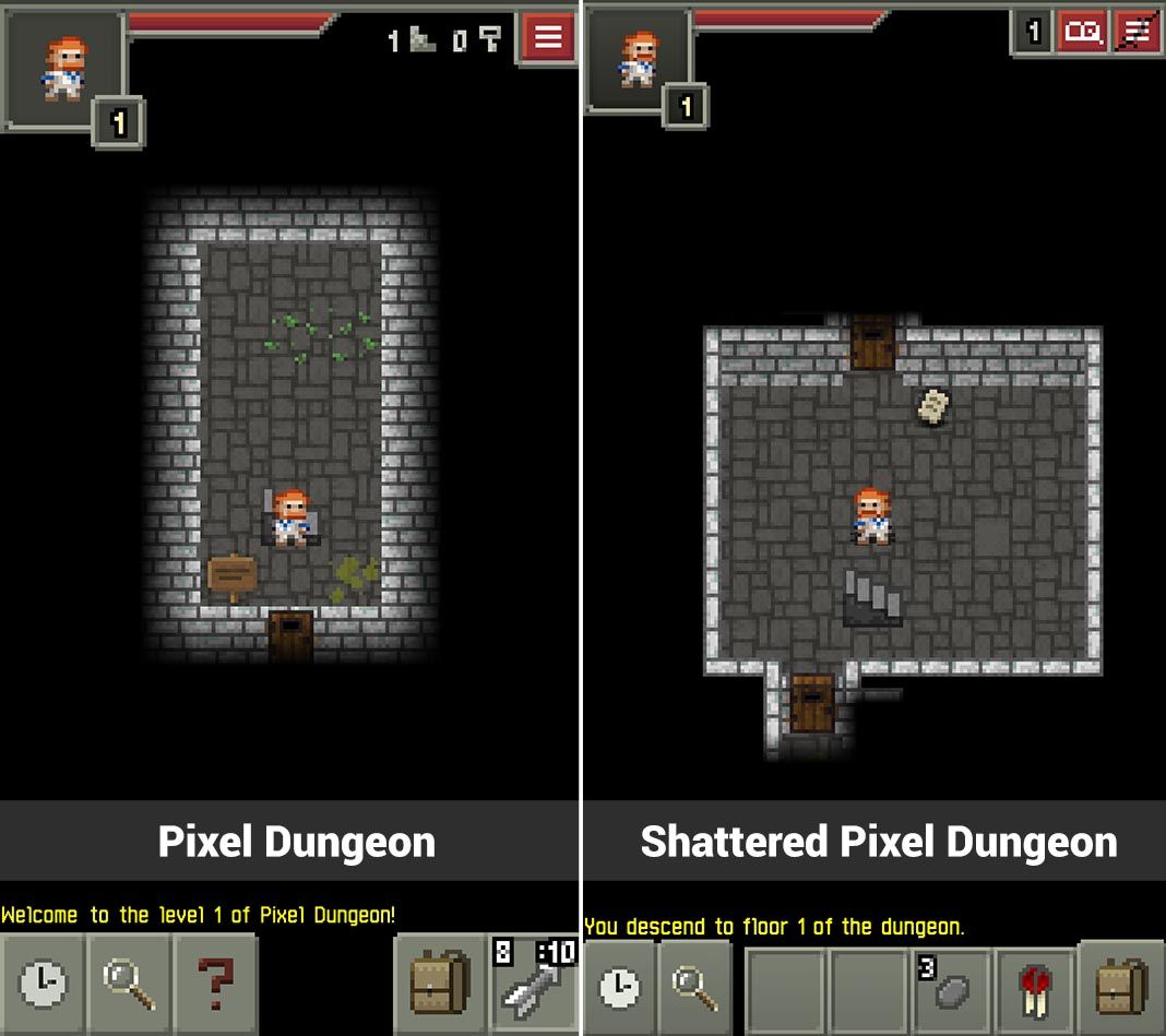 Pixel Dungeon comparative