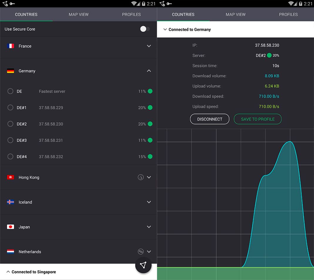 protonvpn screenshot The top ten Android apps of the month [January 2018]