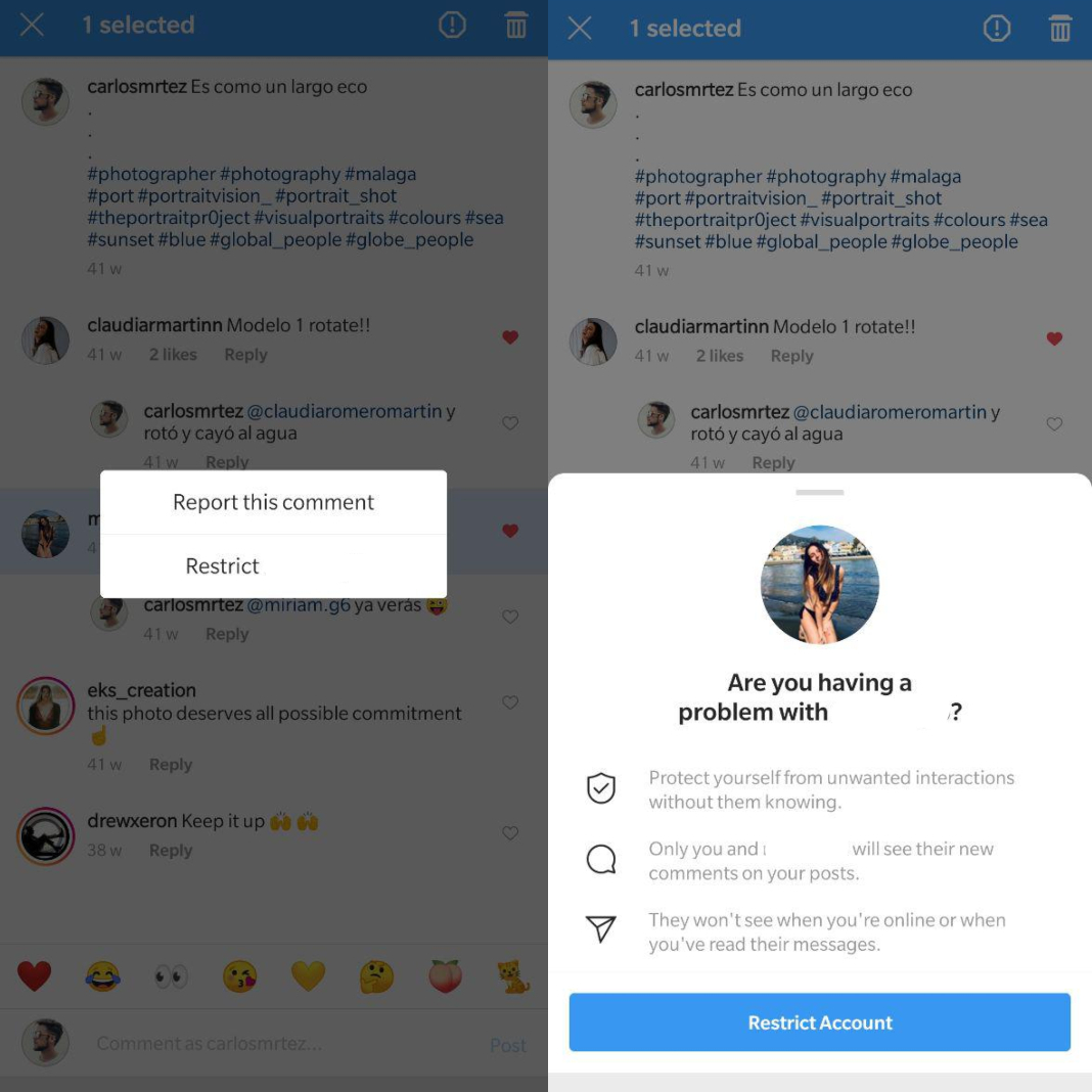 restrict account instagram 1 Instagram now lets users restrict comments to help combat bullying