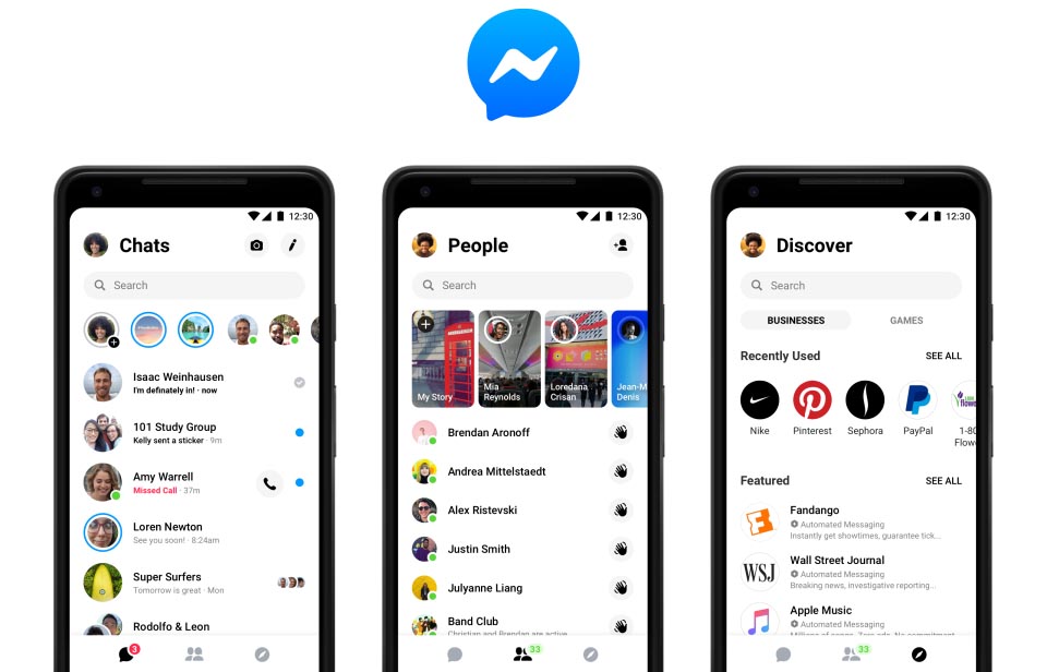 screenshots messenger 1 1 Facebook releases its new and simplified Messenger 4