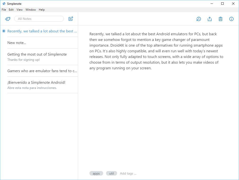 Simplenote, the most effective note-taking tool