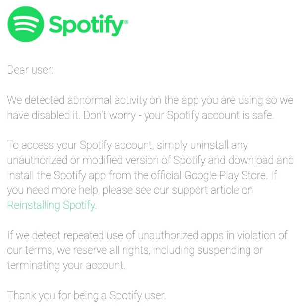 spotify pirates Spotify corta el grifo a todos los clientes no oficiales