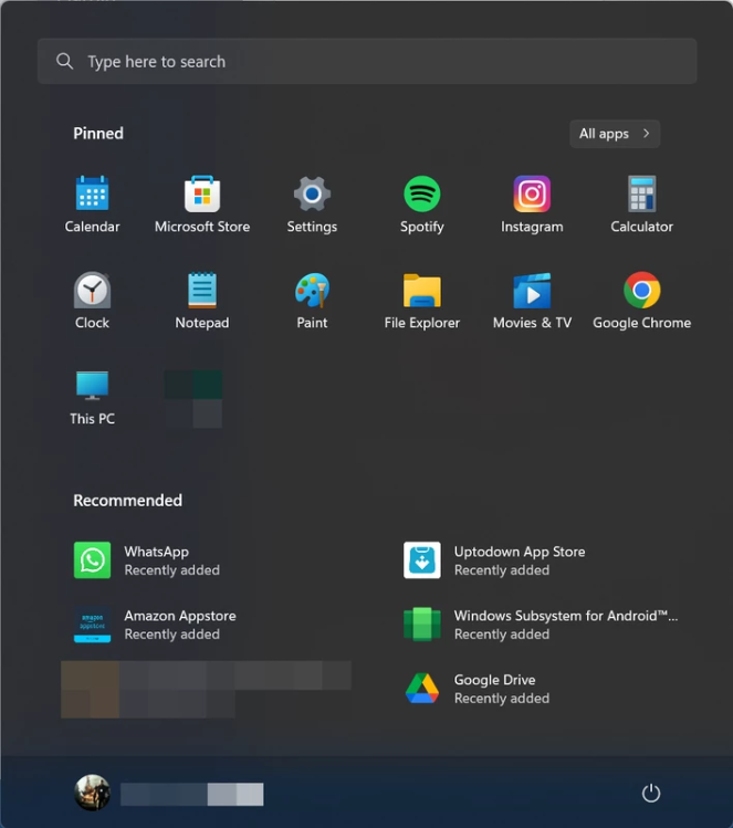 Windows 11 search menu showing Uptodown App Store installed