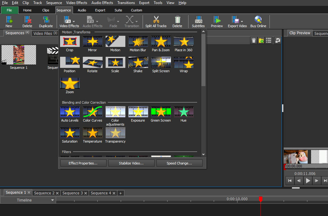 videopad screenshot 2 VideoPad Video Editor, una completa suite profesional