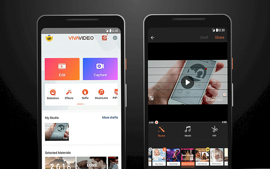 Video editing: VivaVideo for Android