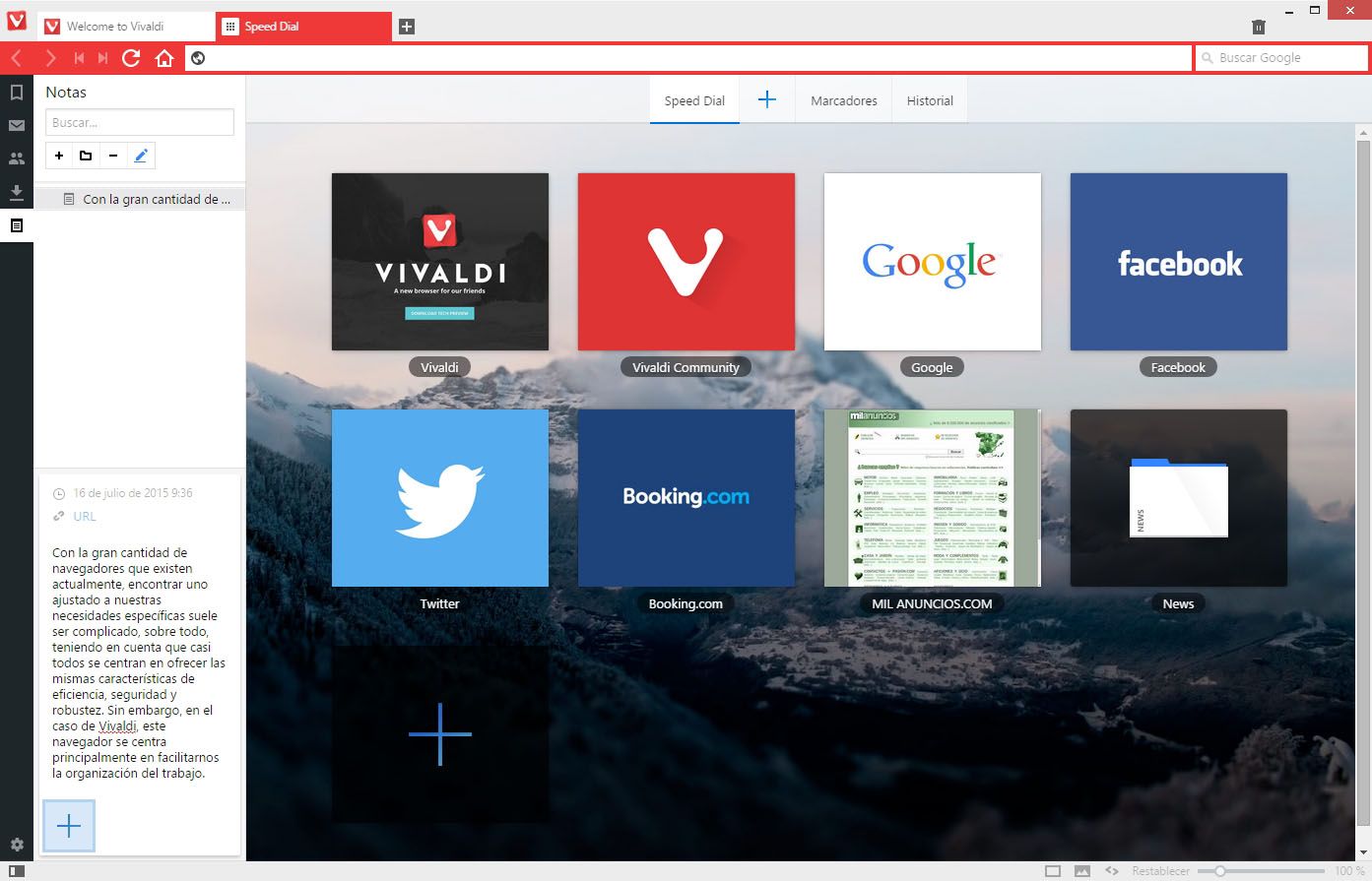 El potente navegador Vivaldi alcanza la fase beta