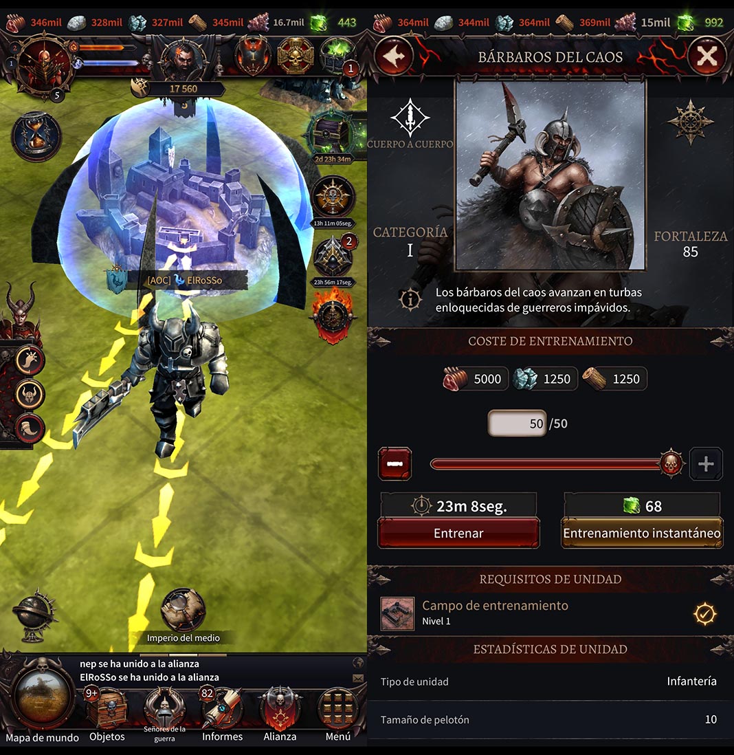 warhammer chaos conquest screenshot2 Todos los juegos gratuitos para Android ambientados en el universo Warhammer