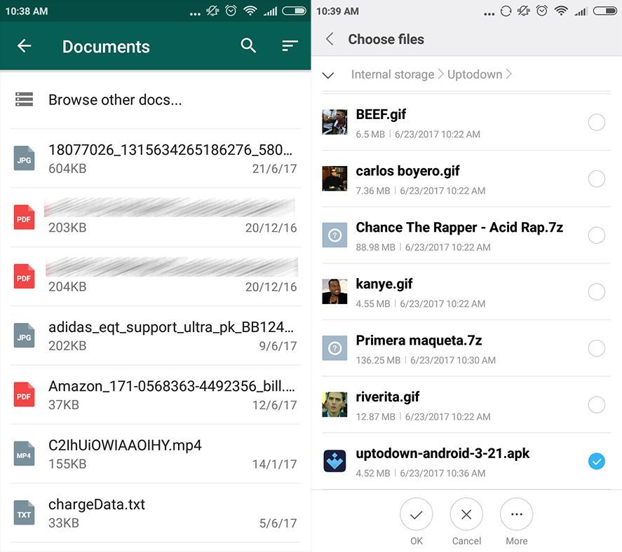 whatsapp archivos screenshot 1 en How to share files of all kinds over WhatsApp