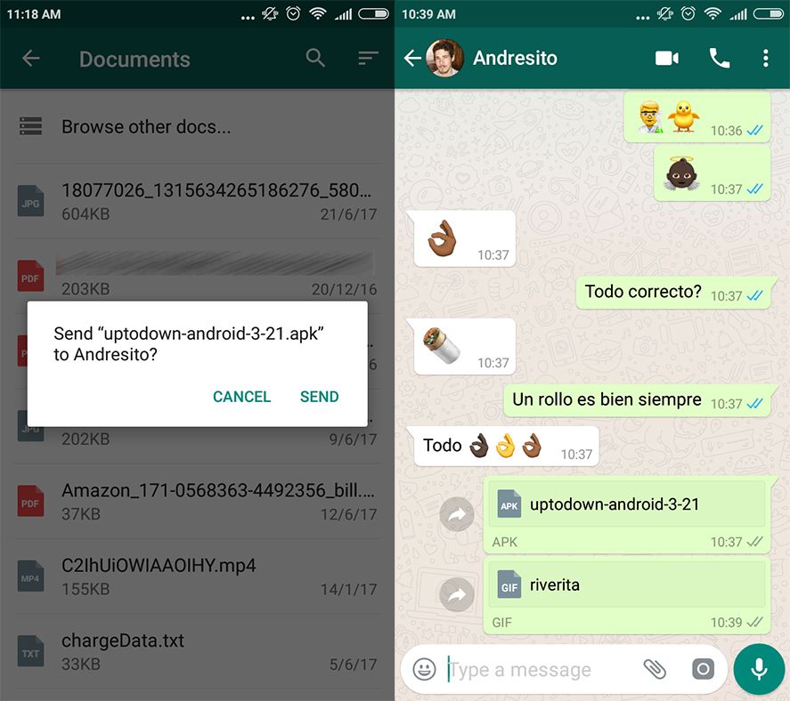 whatsapp archivos screenshot 2 en How to share files of all kinds over WhatsApp