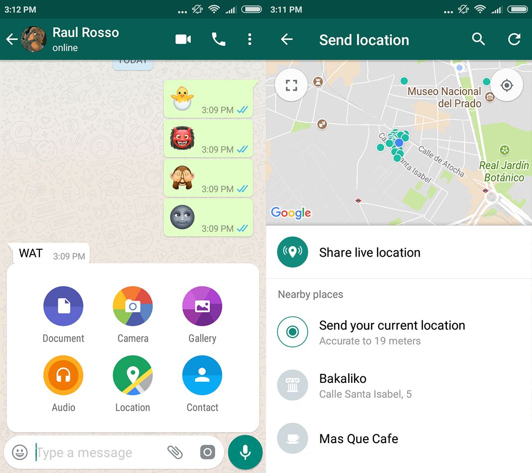 whatsapp compartir ubicacion screenshot 1 en How to share your real-time location on WhatsApp
