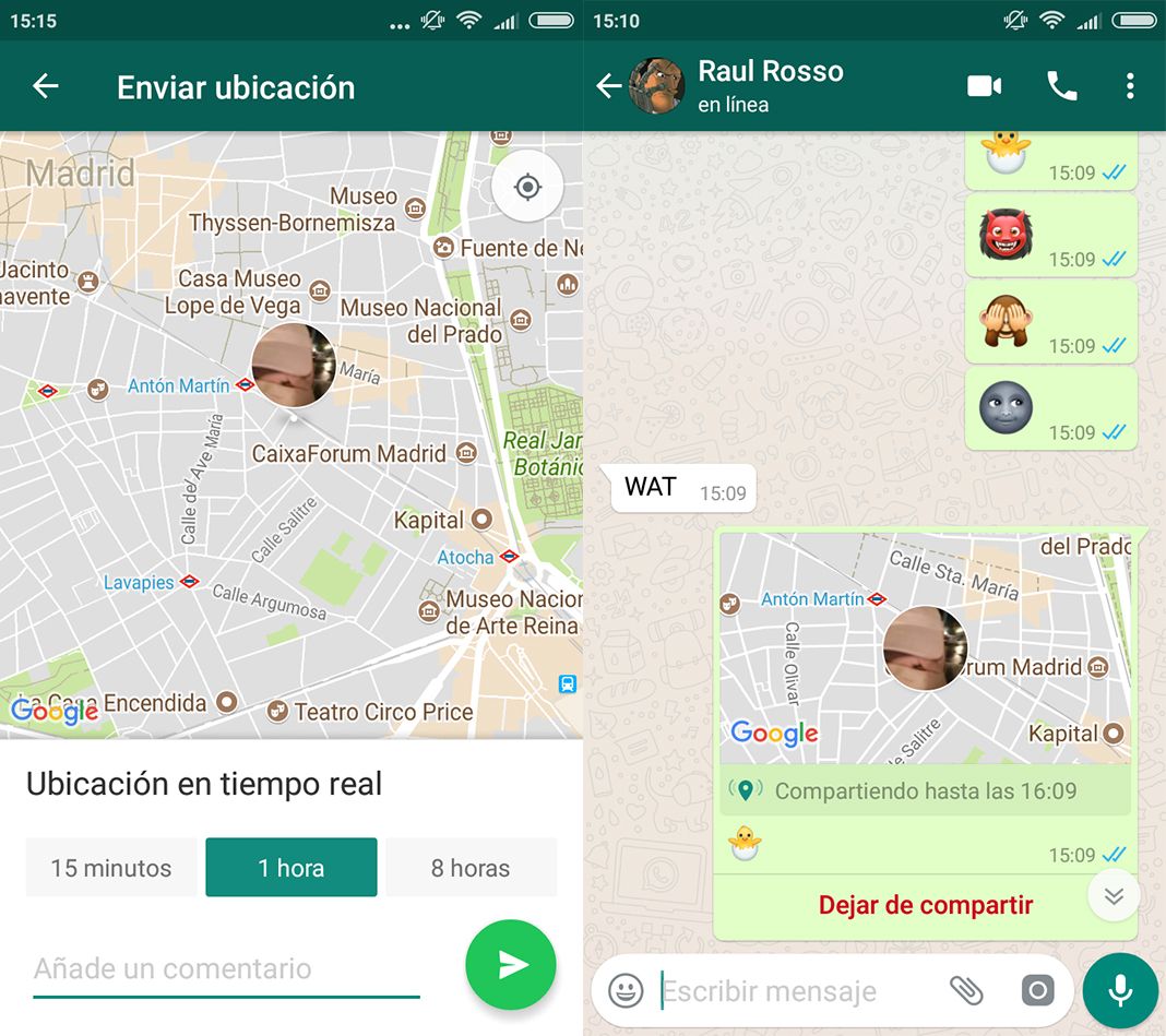 Cómo compartir nuestra ubicación en tiempo real en WhatsApp