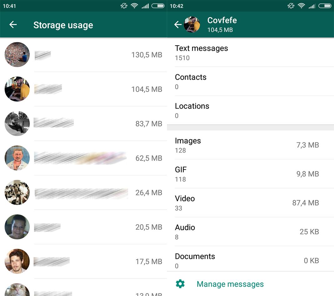 whatsapp screenshot 2 Freeing up space on WhatsApp is easy now thanks to its latest update