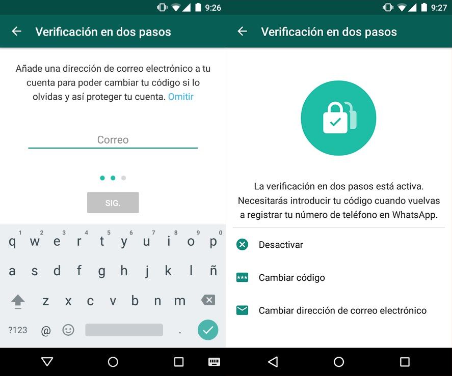 whatsapp verificacion dos pasos 3 WhatsApp incorpora verificación en dos pasos para todo el mundo