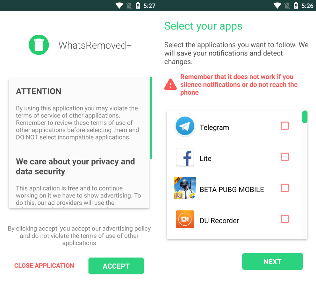 whatsremoved android eng WhatsRemoved+ lets you see messages and files deleted by senders
