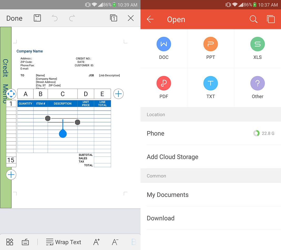wps office screenshot 1 WPS Office: a complete, free, and multiplatform office suite