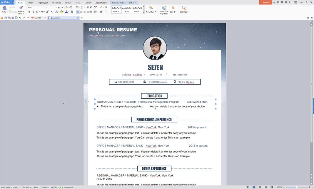 wps office screenshot 2 WPS Office: a complete, free, and multiplatform office suite
